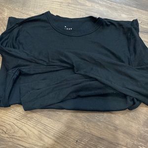 Plain black long sleeve shirt